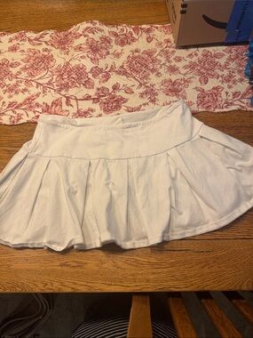 Urban Outfitters White Circle Skirt with Wide Waistband